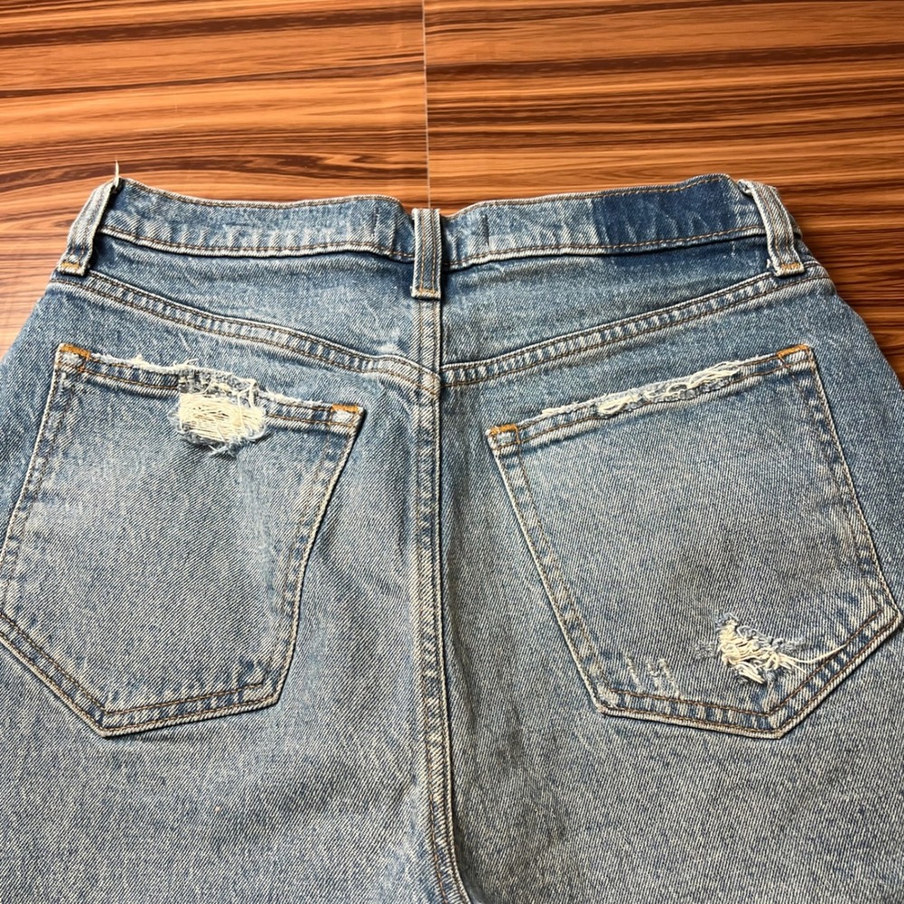 Abercrombie & Fitch Dad Shorts Womens 27 Light Wash Curve Love High Rise Denim - Picture 6 of 10